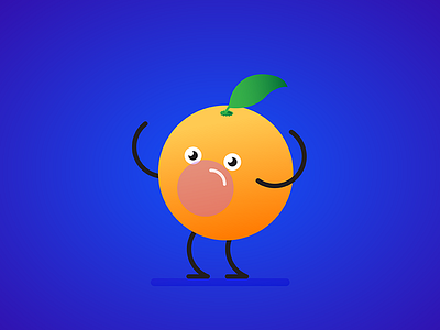 Orange Bubblegum bubblegum dancing friday fruit gradient illustration leaf orange