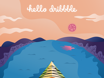 Hello dribbble, I am Romli! debut hello illustration