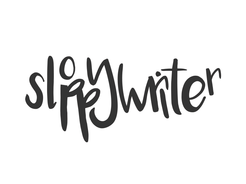 Sloppywriter copywriter custom type logo sloppy typography writer