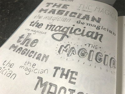 The Magician magician tarot type sketches typography