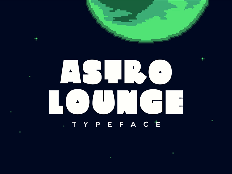 Astro Lounge block font pixel space type typeface typography