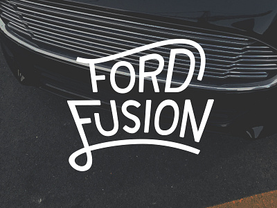 Ford Fusion automotive car ford fusion lettering sketches type