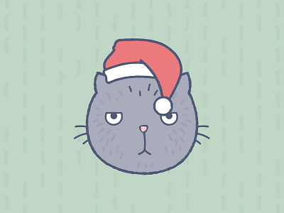 It's Caturday! 005 cat grumpy humbug illustration santa vector
