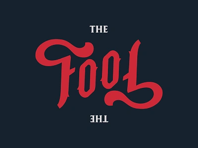 The Fool arcana lettering tarot the fool type typography