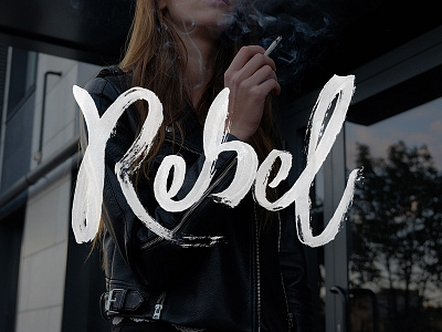 Rebel brush lettering rebel script type