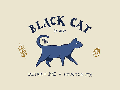 It's Caturday! 010 black cat brewery cat illustration unlucky vector