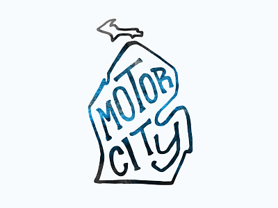 Motor city automotive city lettering michigan motor city type typography
