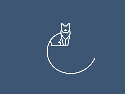 It's Caturday! 014 cat fibonacci geometric illustration line icon vector