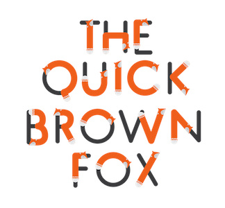 The Quick Brown Fox font fox illustration type typography vector