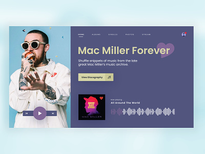 Mac Miller Forever design mac miller music photoshop ui website design