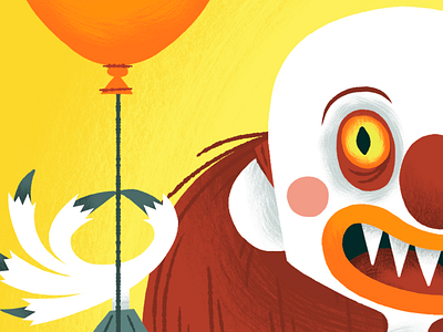 Creepy Clown art show character design illustration