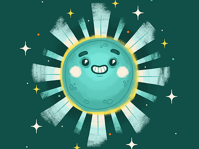 Eclipse childrens illustration illustration kids art moon solar eclipse