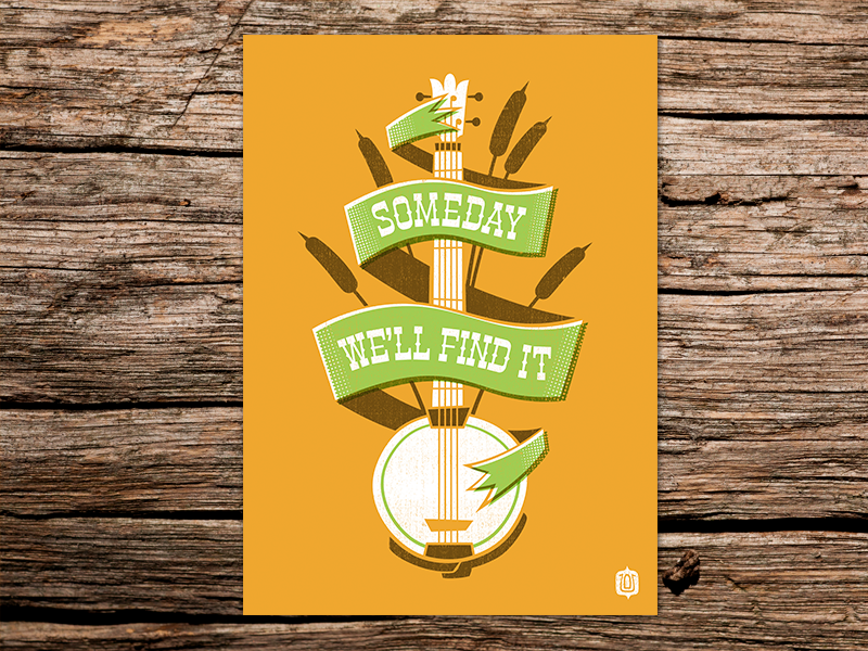 Rainbow Connection banjo type kermit disney muppets kids art childrens illustration illustration