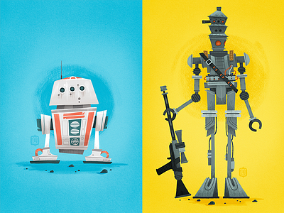 These ARE The Droids You're Looking For! character design childrens illustration illustration kids art space star wars