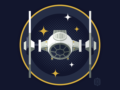 Star Wars Ship Shapes: Tie Fighter digital art illustration star wars tie fighter vector