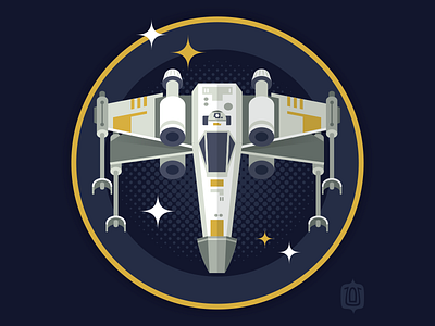 Star Wars Ship Shapes: X-Wing digital art illustration star wars vector x wing