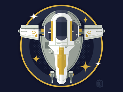 Star Wars Ship Shapes: Slave 1 digital art illustration slave 1 star wars vector