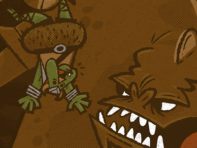 Rancor does like green eggs and ham! cartoon illustrations character design illustration jedi kid art monster pig space star wars