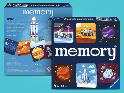 Space Themed Memory Game board games cartoon illustrations character design childrens illustration digital art game art illustration kidlit kids art space vector