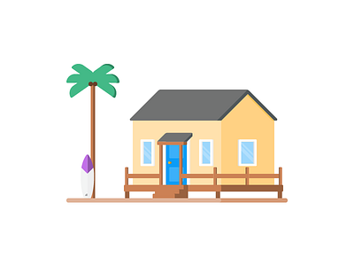 Beach House Illustration