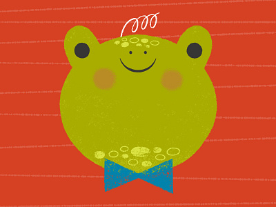 Dressy frog animal bowtie character frog illustration pattern