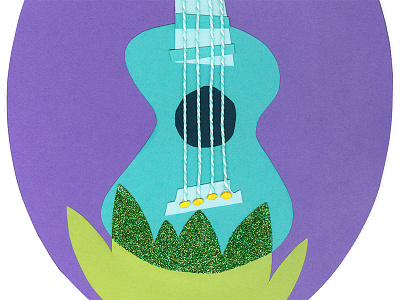 Mary Blair Tribute cut paper disneyland french paper company glitterl illustration its a small world leaves mary blair ukulele