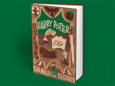 Harry Potter and the Chamber of Secrets book book cover chamber of secrets character harry potter illustration kid lit
