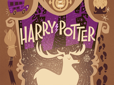 Harry Potter and the Prisoner of Azkaban book book cover broom character harry potter illustration kid lit knight bus magic prisoner of azkaban stag time turner
