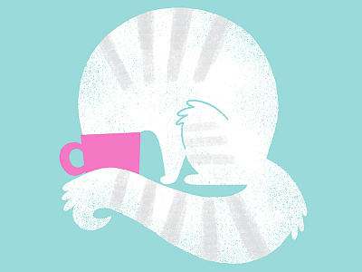World Cat Day cat coffee cup illustration kitty tea world cat day