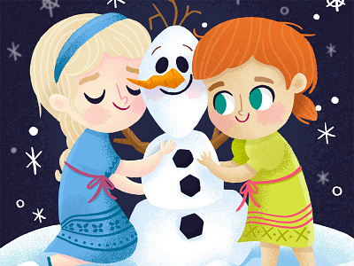 Frozen anna character disney elsa frozen illustration olaf snow snowman