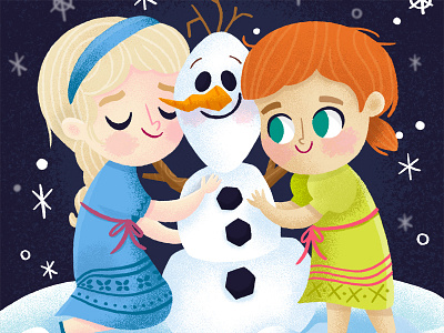 Frozen anna character disney elsa frozen illustration olaf snow snowman