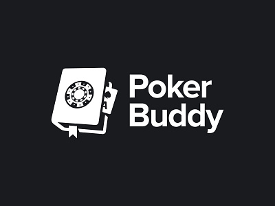 Poker Buddy logo 2d book branding buddy cards chip illustration logo poker poker cards proximanova typography vector