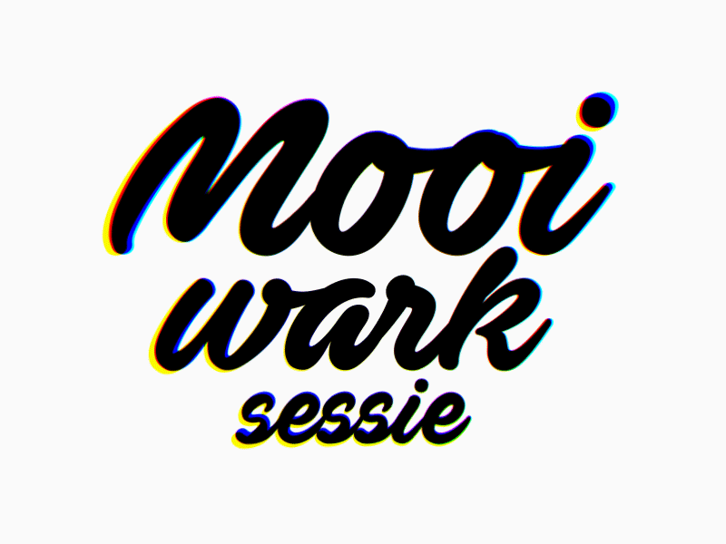 Mooi Wark Sessie logo animation 2d animation branding frontis gif handwritten logo mooi mooi wark sessie motion graphics sessie wark