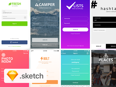 The Sign In Project - Free Download download free ios ios 11 iphone log in login project sign in sign up sketch template