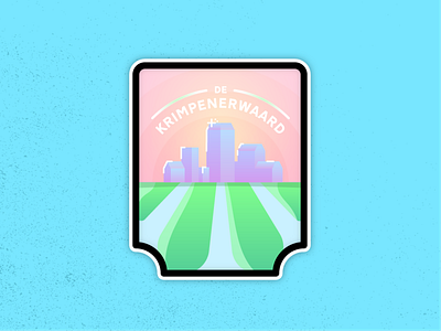 Krimpenerwaard Sticker city design flat illustration illustrator logo modern vector