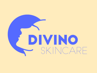 Divino Skincare branding design flat illustrator logo skincare typography