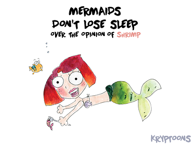 Ariel cartoon cartoons design fish illustration kryptoons mermaid mermaids shrimp