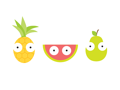 Funny Fruits cartoons characters comics fruit fruits pineapple watermelon