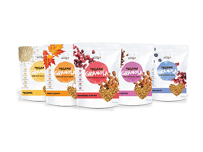 Organic Granola / Packaging cereal design food granola healthy layout maple market package packaging produce