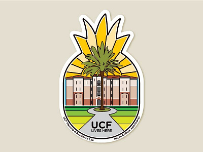UCF Housing Sticker Series - Rosen College Apartments illustration rosen rosen college apartments sticker sticker series stickers ucf housing