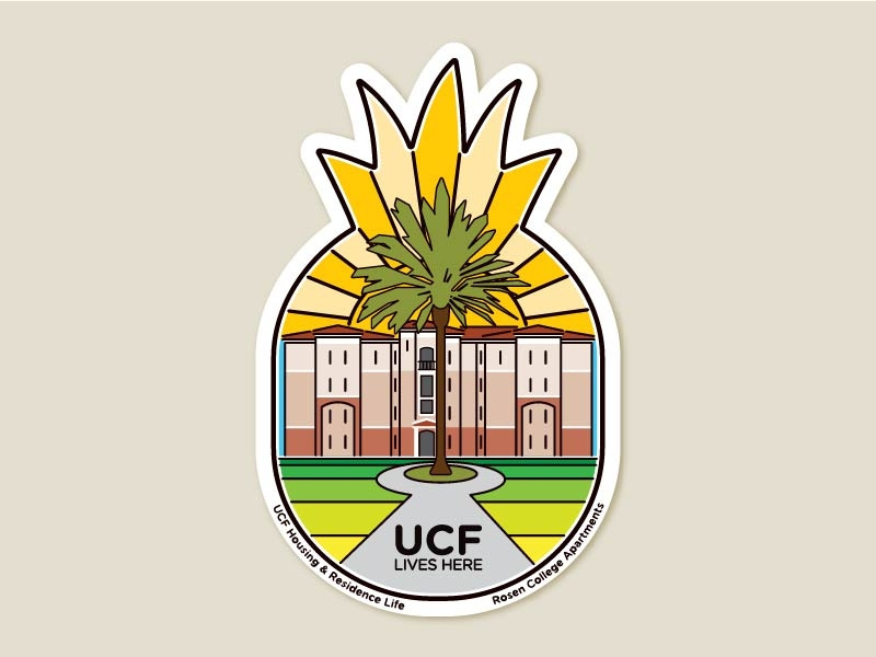 UCF Housing Sticker Series Rosen College Apartments by Shannon