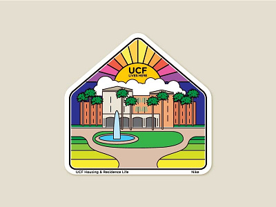 UCF Housing Sticker Series - Nike illustration nike sticker sticker series stickers ucf housing