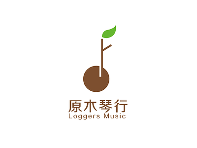 Loggers Music design instrument logo music