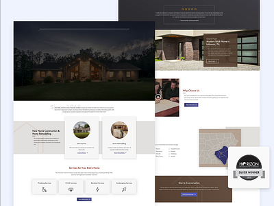 Earl Weaver - Homepage brown and red construction website contractor website homepage design modern ui design uxdesign website