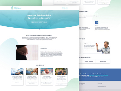 Medical Specialist Site Design blue gradient green health care hero isometric landing page medical minimal website white