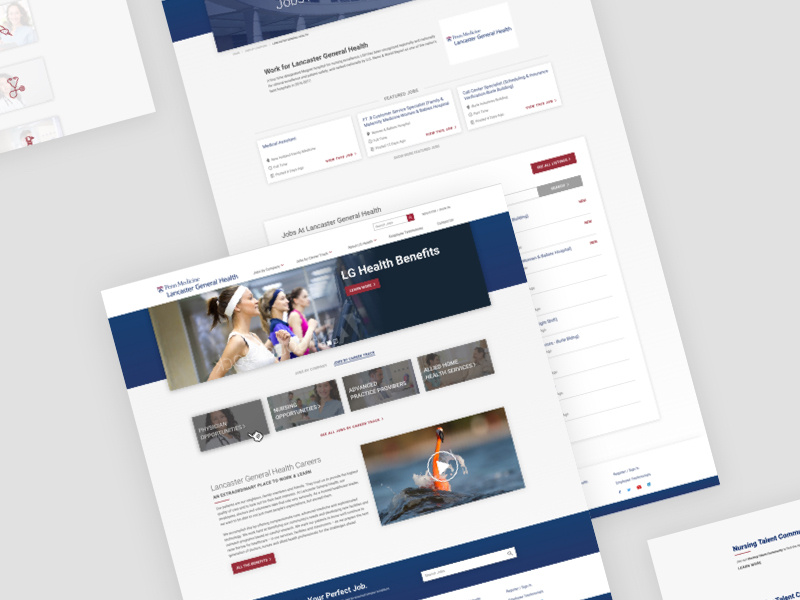 LGH Jobs - Website healthcare ux ui typography homepage blue medical website design recruitment jobs website medical website website medical
