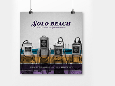 Solo Beach Concert Poster concert flyer concert poster music artwork poster