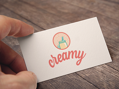 Creamy Logo branding business card graphic design logo