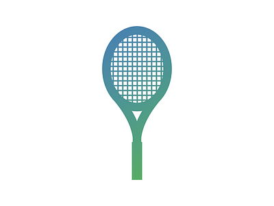 Tennis Racket branding design icon illustration line shapes vector
