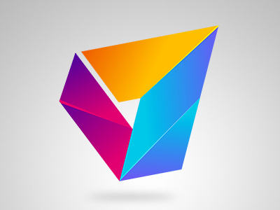 D2m abstraction branding cube logo triangle